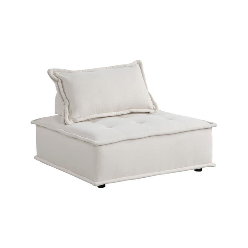Harlem Fabric Modular Accent Chair - 40" x 40" x 31.5" - Beige
