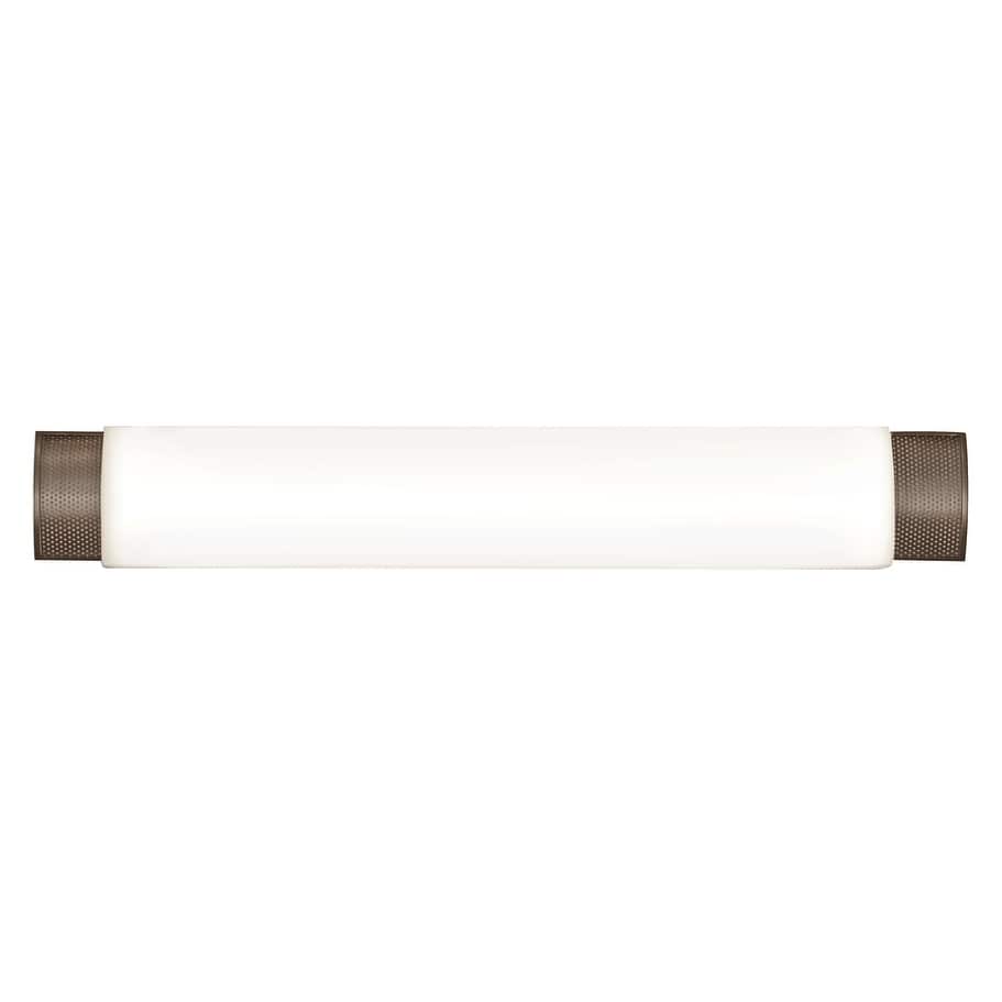 Charlotte 29-inch Oil-Rubbed Bronze LED Vanity, White Shade