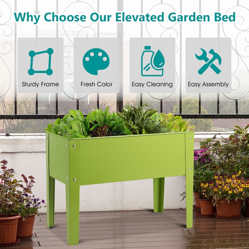 Raised Garden Bed Elevated Planter Metal Plant Box