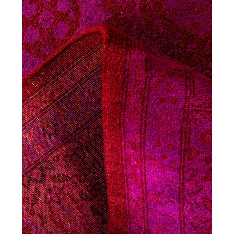 Overdyed One-of-a-Kind Hand-Knotted Area Rug - Purple - 5' 1" x 7' 4"
