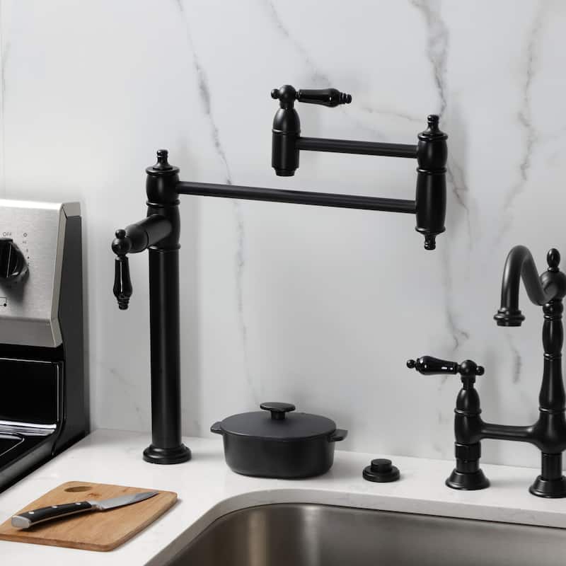 Kingston Brass Duchess Two-Handle 1-Hole Deck Mount Pot Filler Faucet