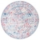 preview thumbnail 86 of 90, SAFAVIEH Brentwood Myrtice Oriental Medallion Rug 6'7" Round - Ivory/Blue - Round