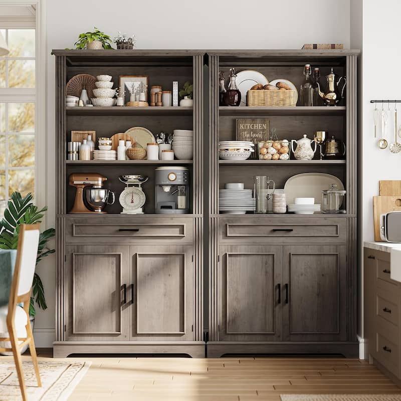 Bookshelves Bookcases with Doors and Drawer 6 Bookshelf Storage