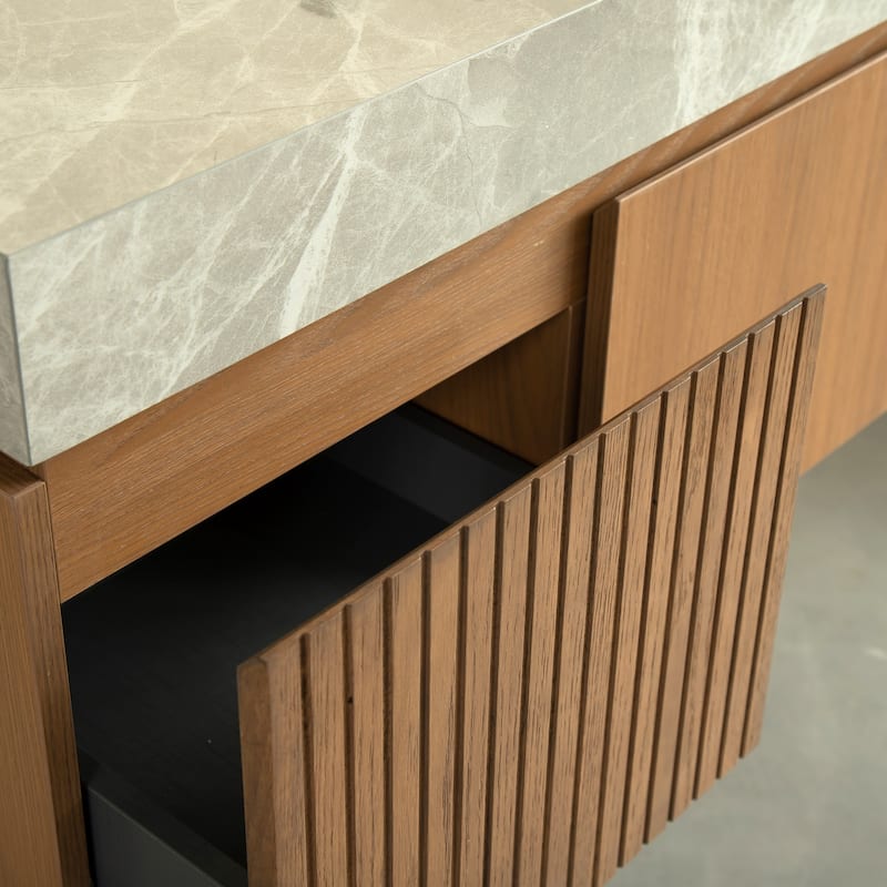 48" Bathroom Vanity with Sintered Stone Countertop and Sink