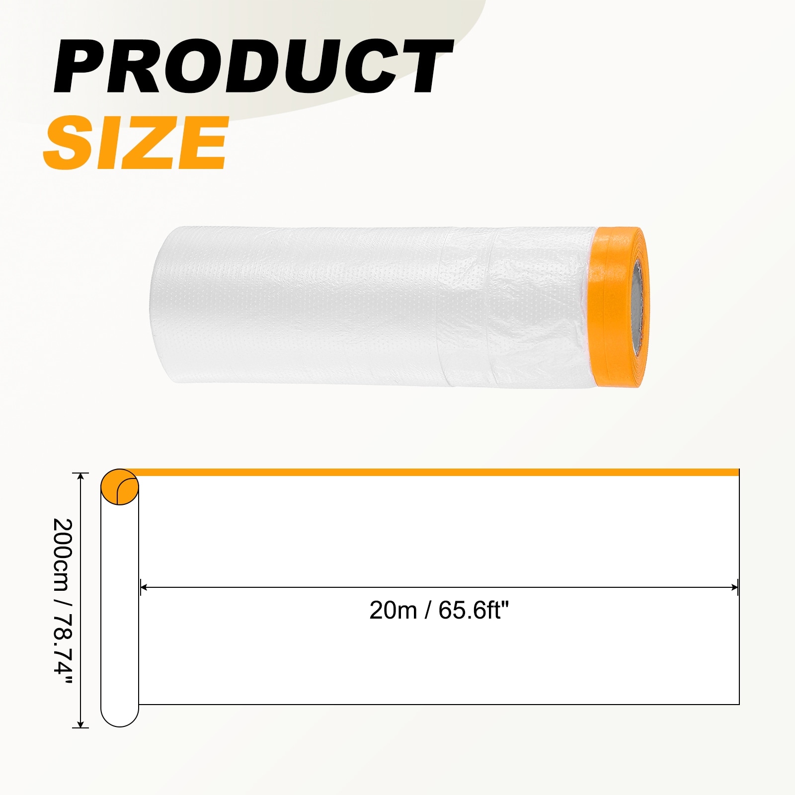 Plastic Sofa Couch Cover, Waterproof Furniture Protector Covers with Top Adhesive Strap for Sectional Sofa Bed Moving Storage