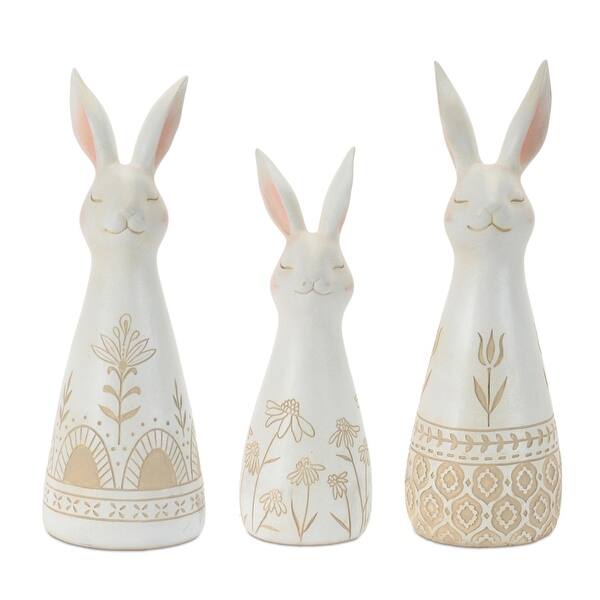 Ornate Floral Pattern Rabbit (Set of 3) - Bed Bath & Beyond - 44090483