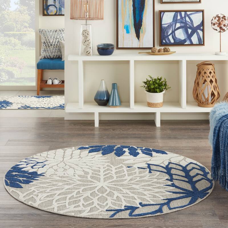 Nourison Aloha Floral Modern Indoor/Outdoor Area Rug