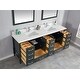 preview thumbnail 127 of 127, Willow Collection 84 in W x 22 in D x 36 in H Aberdeen Double Bowl Sink Bathroom Vanity with Countertop