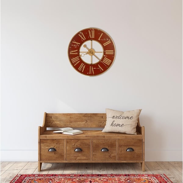 slide 3 of 2, Howard Miller Boris Old World, Vintage, Antique, and Transitional Style Gallery Wall Clock, Reloj De Pared Bronze