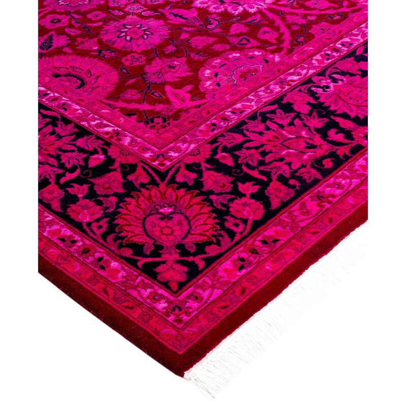 Overdyed One-of-a-Kind Hand-Knotted Area Rug - Pink - 6' 3" x 11' 8"
