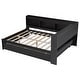 preview thumbnail 44 of 43, Wood Platform Bed with L-shaped Bookcases and Drawers