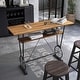 preview thumbnail 8 of 14, Furniture of America Lodz Rustic Metal 47-inch Open Shelf Bar Table
