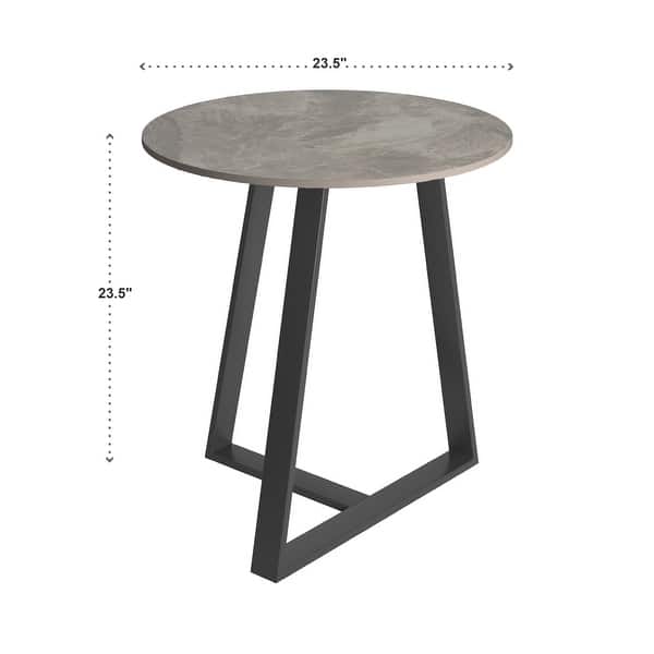 Jurmala Glossy Sintered Stone with Grey Metal Base Tables by iNSPIRE Q ...
