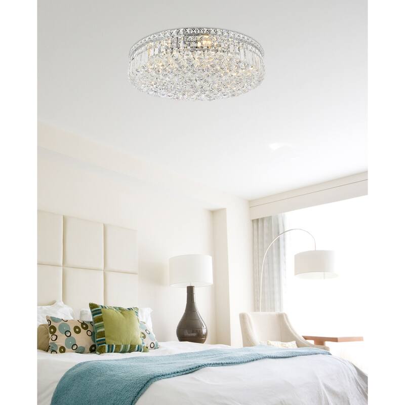 Graham 9-light 24-inch Flush-Mount Chandelier - 24 Inch