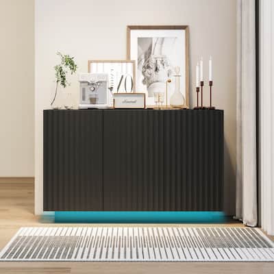 47.24''W Sideboard Buffet Cabinet With Adjustable Shelf - N/A
