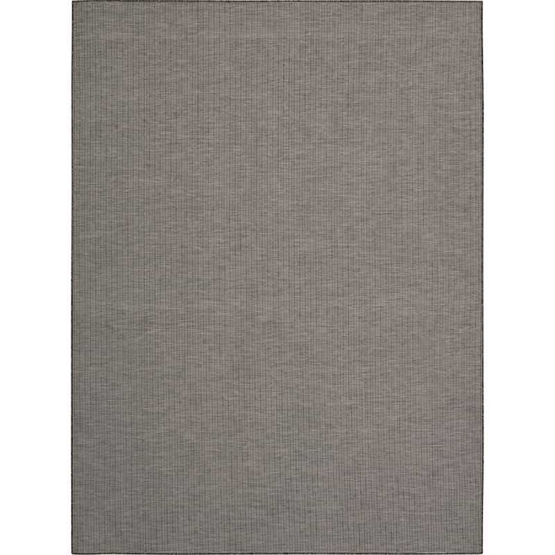Nourison Selerno Indoor/Outdoor Solid Area Rug - 8'x10' - Charcoal