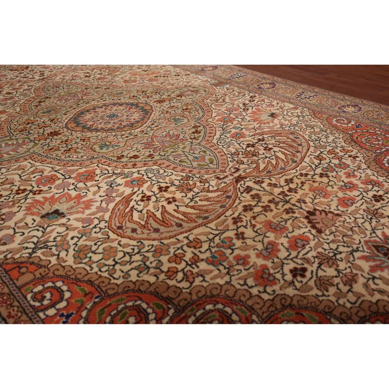 Vegetable Dye Anatolian Turkish Vintage Rug Hand-Knotted Wool Carpet - 6'8" X 10'5"