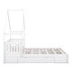 preview thumbnail 17 of 24, Wood Queen Size House Platform Bed with Guardrail and 2 Drawers