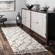 preview thumbnail 28 of 27, Nuloom Transitional Kristi Shag Area Rug 2'6" x 8' Runner - Ivory