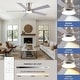 preview thumbnail 68 of 69, YUHAO Kaleido 52 in. Indoor Matte Black 3-Colors Integrated LED 6-Speeds Ceiling Fans with Dual-Finish Blades and Remote Control