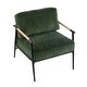 preview thumbnail 4 of 12, 27.56" Modern Accent Chair with Plush Cushions, Minimalist Metal Frame, and Wooden Armrest Design