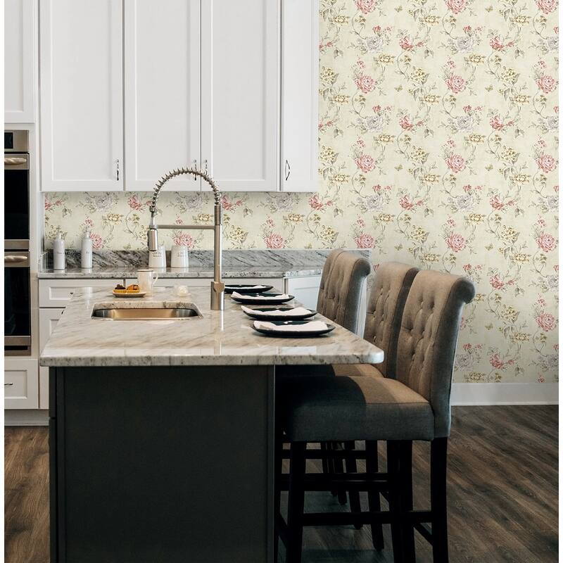 Seabrook Design Demeter Floral Trail Unpasted Wallpaper