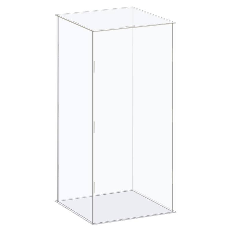 Display Case Box Acrylic Box Transparent Showcase 16x16x36cm for Collectibles