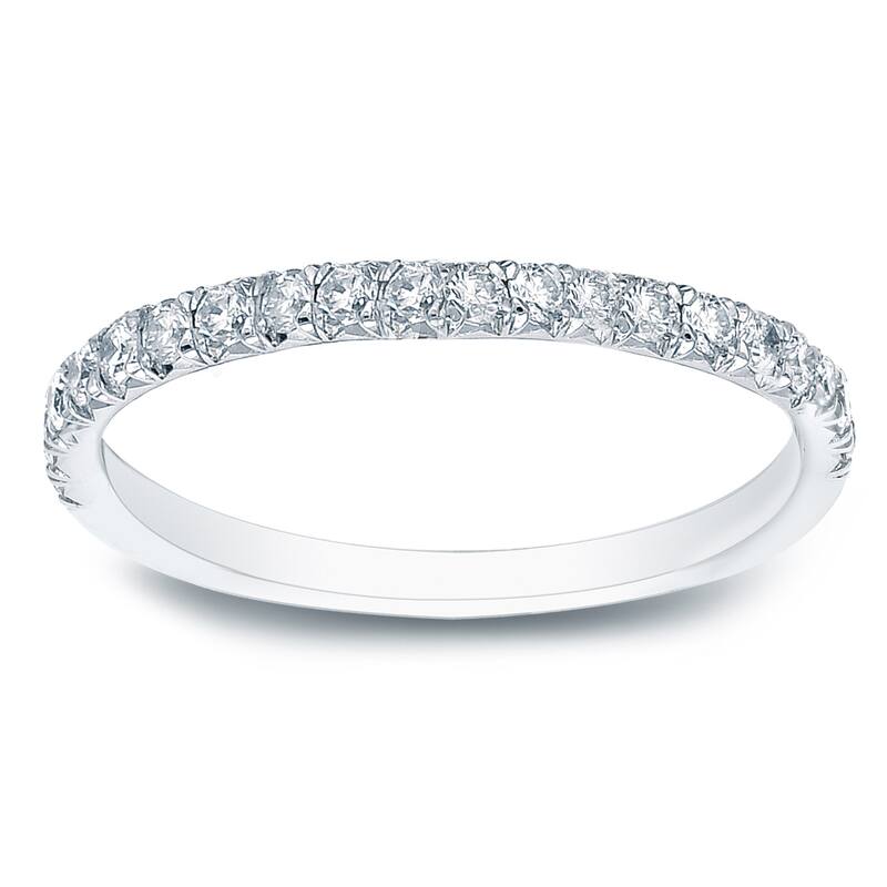 Auriya 1/3ctw Round Diamond Wedding Band 14k Gold - White - 4.5