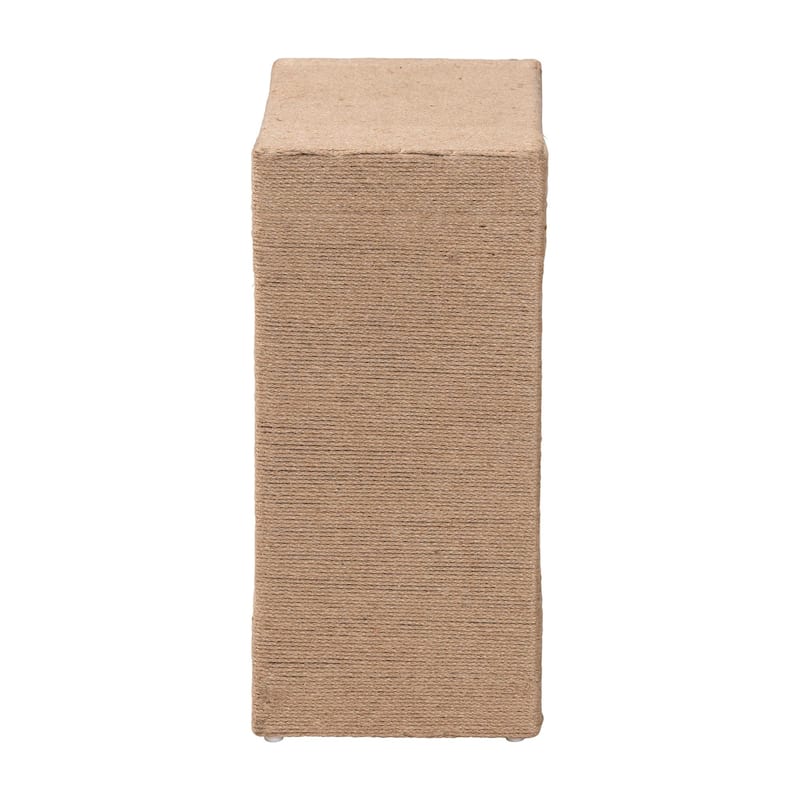 Adonica Modern Bohemian Natural Brown Jute and Wood End Table