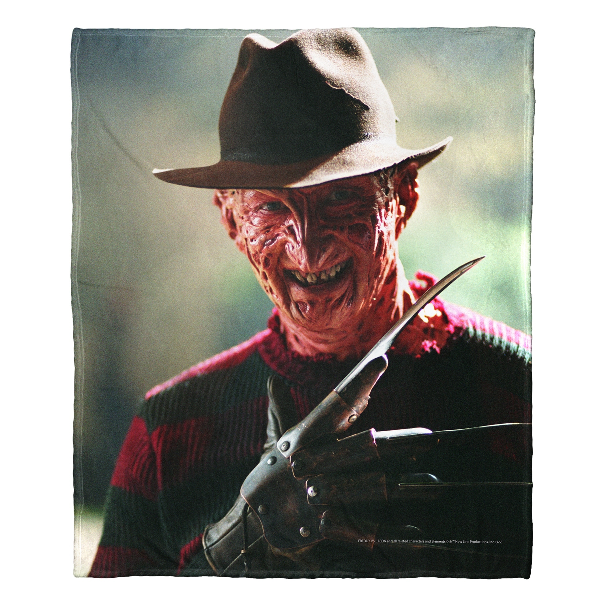 Warner Brothers Freddy vs Jason Scary Smile Silk Touch Throw Blanket