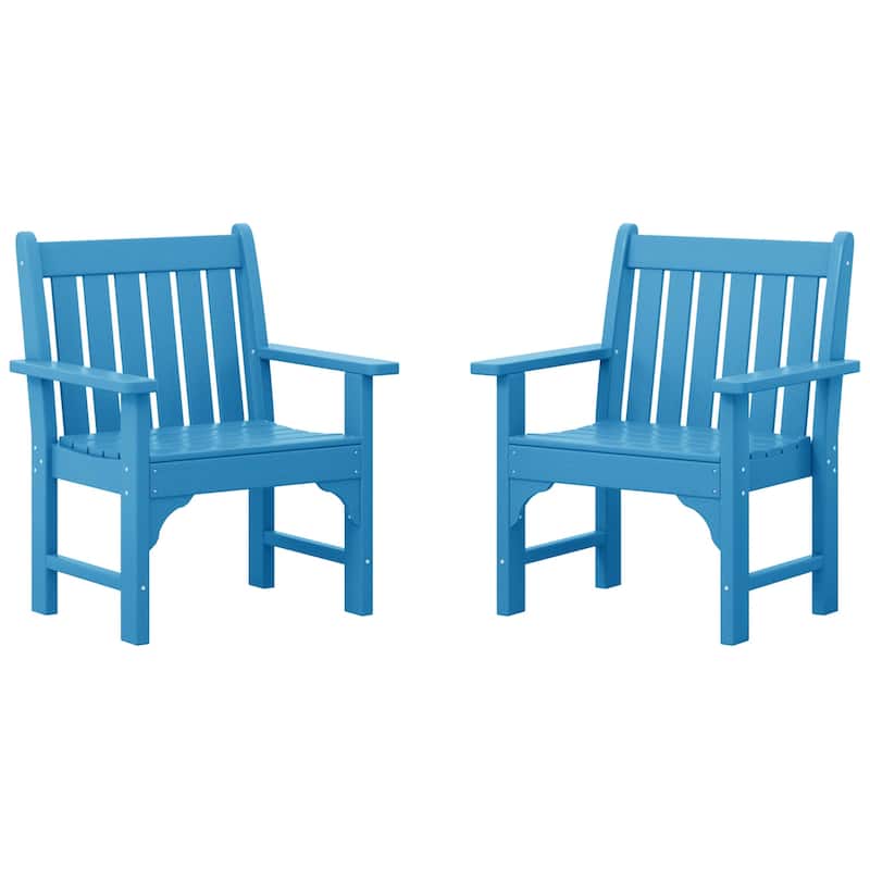 Laguna Poly Garden Arm Chair (Set of 2) - Pacific Blue