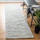 SAFAVIEH Handmade Ikat Jaycie Wool Rug - 2'3" x 8' Runner - Silver/Grey