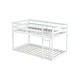 preview thumbnail 10 of 8, Twin over Twin Bunk Bed Wooden Low Bunk Bed Frame with Safety Guardrail and Ladder for Kids Bedroom, No Box Spring Needed, White
