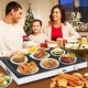 preview thumbnail 1 of 7, 1/2/3/4 PCS Electric Warming Tray w/Tempered Glass Top for Buffets