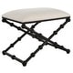 preview thumbnail 6 of 4, Upholstered Rectangular Bubble Legs Small Bench - 23.5" - Black
