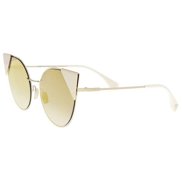 Shop Fendi Ff0190s 00fq Rose Gold Cat Eye Sunglasses 57 19 140