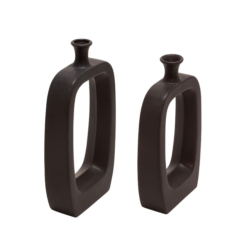 Sagebrook Home Modern Coastal Cut Out Ceramic Bud Vase