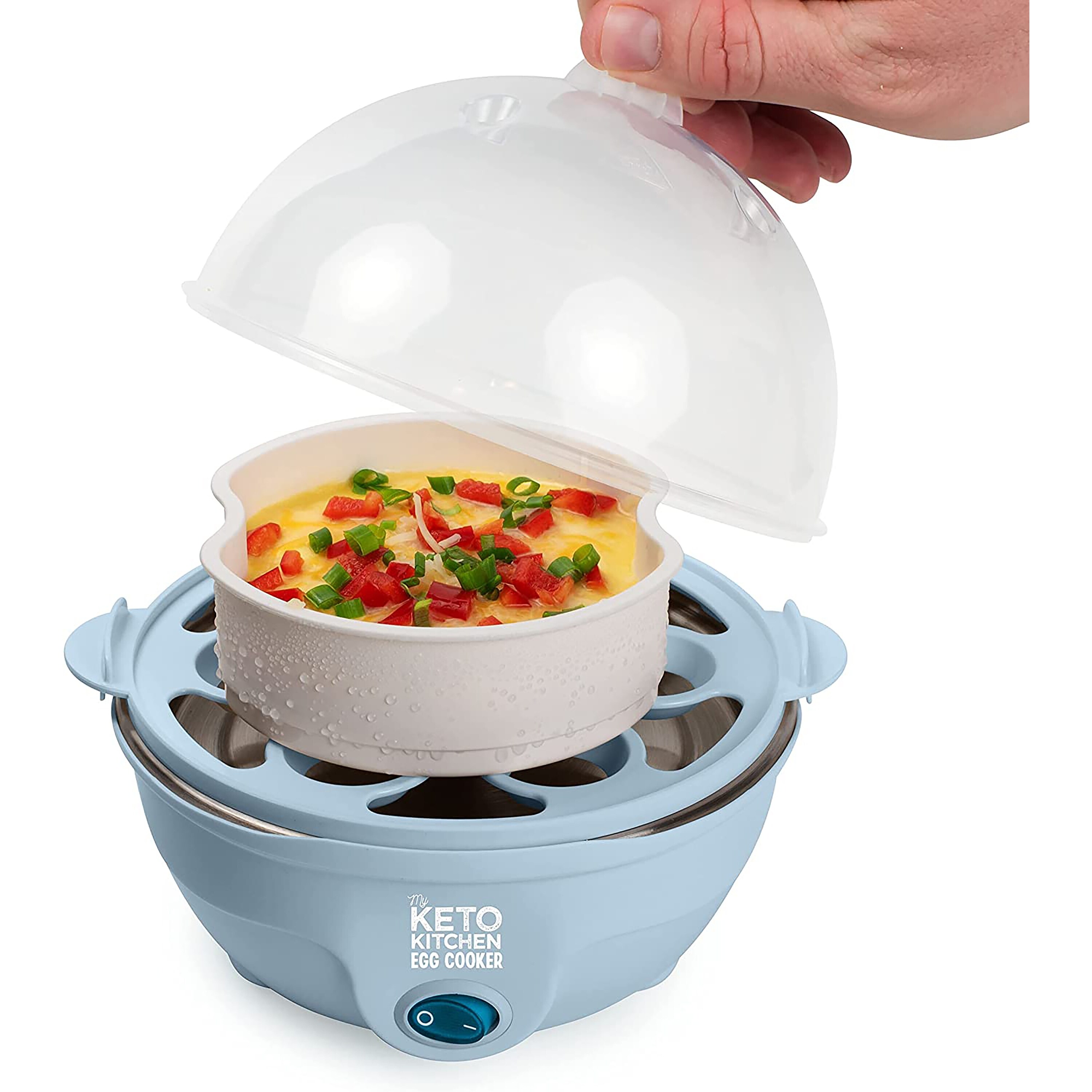 Nostalgia Classic Retro 14-Egg Capacity Electric Large Hard-Boiled Egg  Cooker, Poached Eggs, Scrambled Eggs, Omelets, Egg Whites, Egg Sandwiches,  With