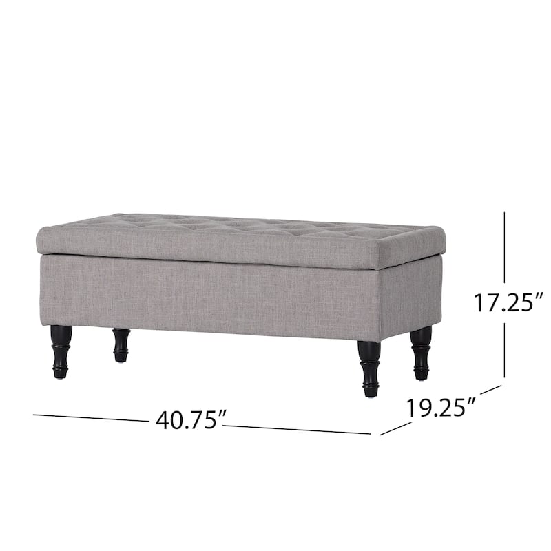 Chantelle Fabric Storage Ottoman by Christopher Knight Home