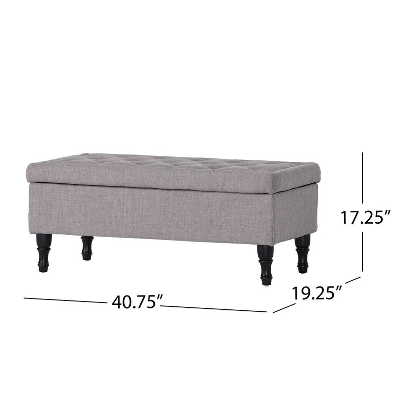 Chantelle Fabric Storage Ottoman by Christopher Knight Home