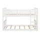 preview thumbnail 10 of 11, Low Bunk Design Twin over Twin Bunk Bed with Ladder, White
