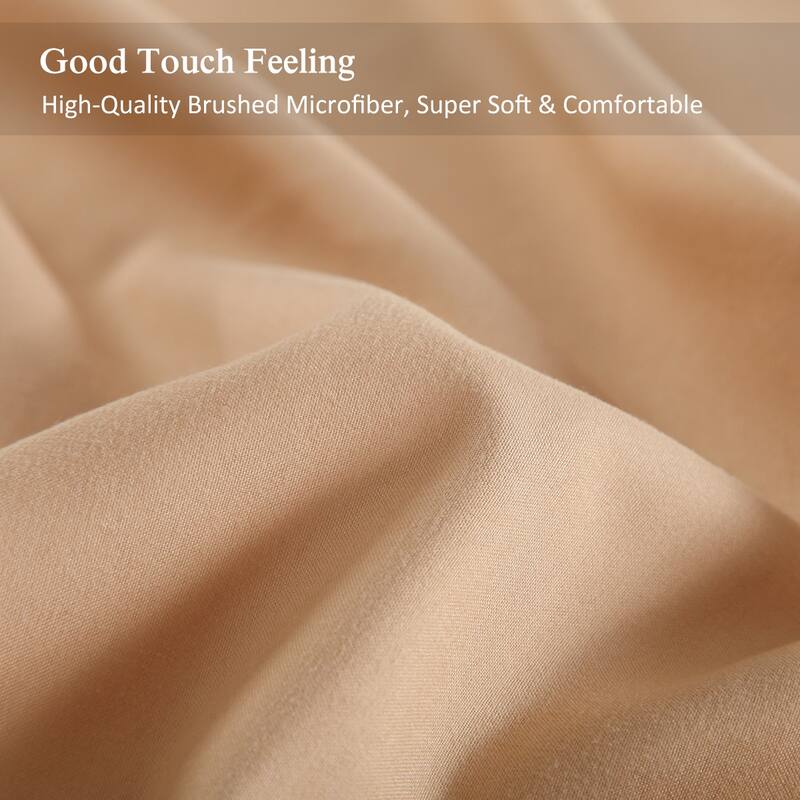 4 Piece Brushed Microfiber Bed sheet Set Wrinkle, Fade, Stain Resistant