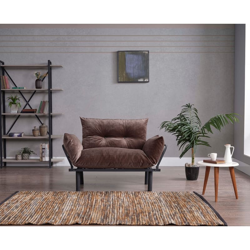 Metal Legs Futon Loveseat