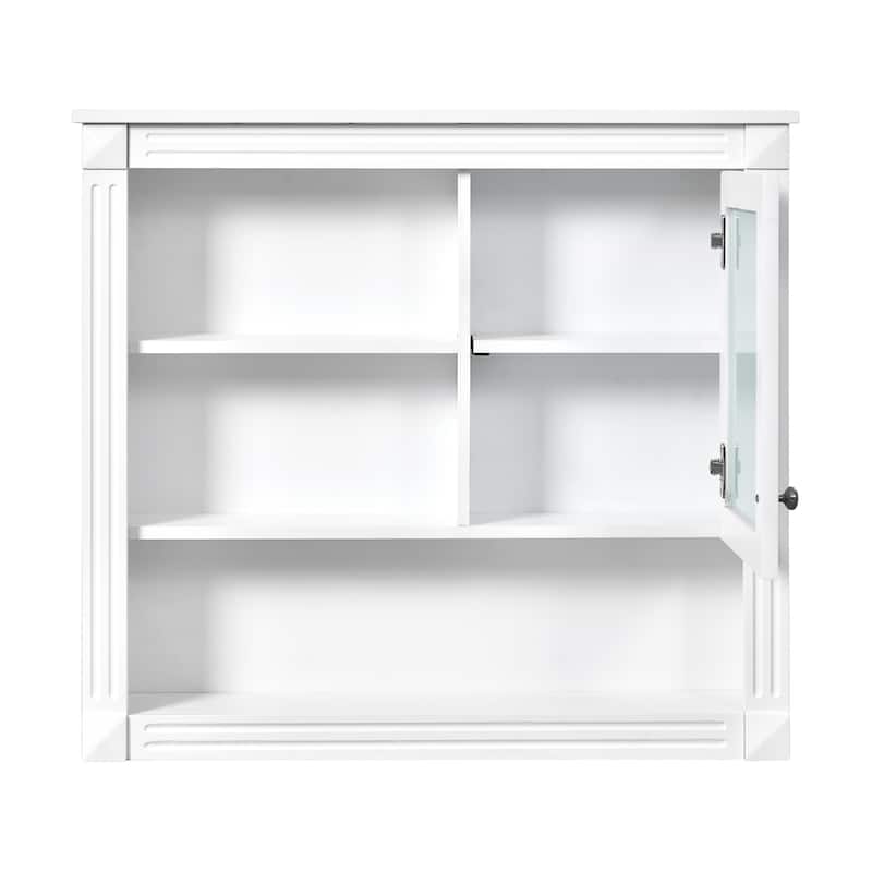 Bathroom Wall Cabinet with Mirror, Wall-Mounted Medicine Cabinet with 4 Adjustable Shelves,, Over Toilet Storage Cabinet
