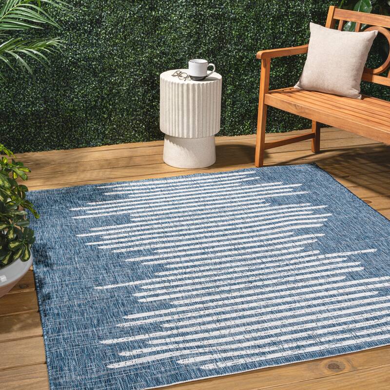 JONATHAN Y Colonia Berber Stripe Geometric Indoor/Outdoor Area Rug