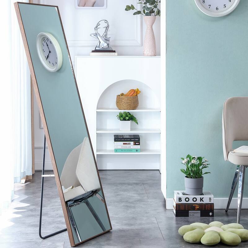 Brown Solid Wood Frame Fulllength Mirror On Sale Bed Bath & Beyond