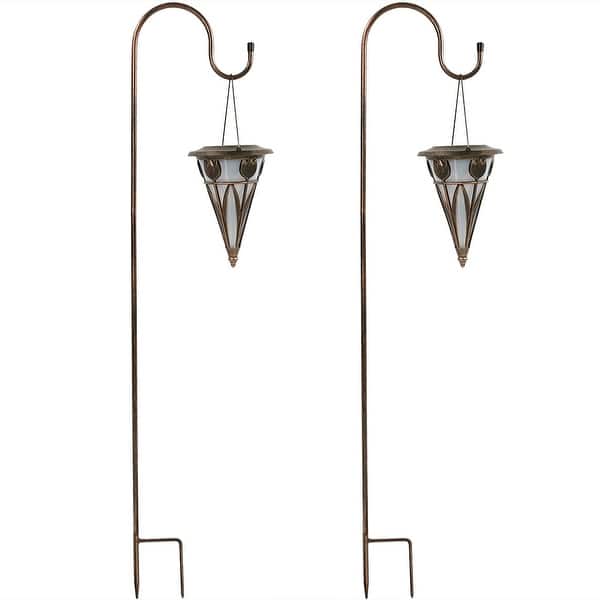 Shop Sunnydaze Decorative Cone Hanging Solar Light And Shepherd