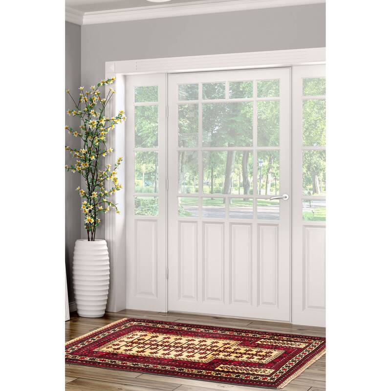 ECARPETGALLERY Hand-knotted Teimani Beige Wool Rug - 3'3 x 4'11