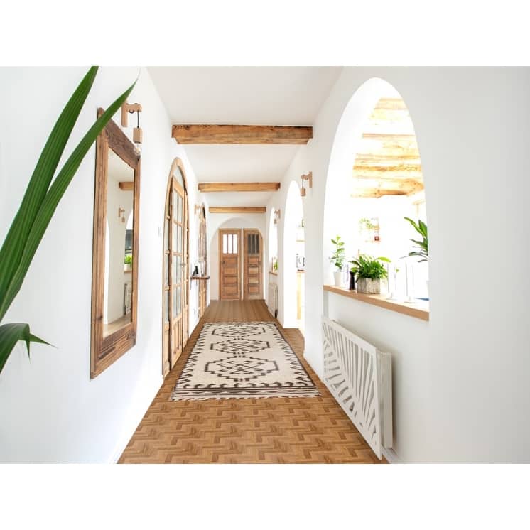 Turkish Anatolian Runner Rug Hand-knotted Beige Wool Carpet - 3'2"x 11'11"