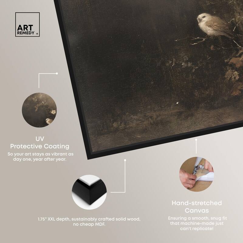 Owl in the Shadows II Canvas by Art Remedy